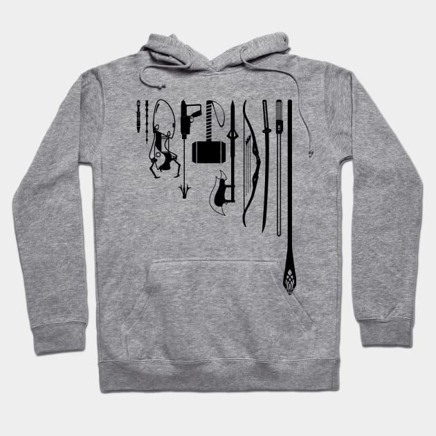 iconic weapons Hoodie by halfabubble